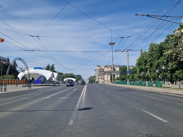Suspendarea traficului rutier pe bd. Ștefan cel Mare și Sfânt, în perimetrul PMAN, în legătură cu desfășurarea festivităților consacrate Zilei Europei la Chișinău
